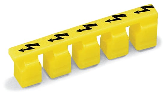 WAGO ELETTRONICA - Copertura protettiva di avvertimento.per 5 morsetti.con segnale di pericolo alta tensione, nero.giallo