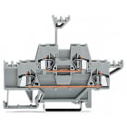WAGO ELETTRONICA - Morsetto a due piani.Morsetto passante/passante.per guida DIN 35 x 15 e 35 x 7,5.grigio/grigio