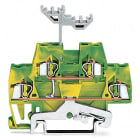 WAGO ELETTRONICA - Morsetto a due piani.Morsetto di terra per 4 conduttori.2,5 mm².verde-giallo