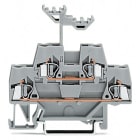 WAGO ELETTRONICA - Morsetto a due piani.Morsetto passante/passante.per guida DIN 35 x 15 e 35 x 7,5.grigio/grigio