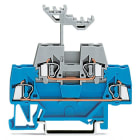 WAGO ELETTRONICA - Morsetto a due piani.Morsetto passante/passante.per guida DIN 35 x 15 e 35 x 7,5.blu/grigio