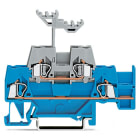 WAGO ELETTRONICA - Morsetto a due piani.Morsetto passante/passante.con sede per ponticello aggiuntiva sul livello inferiore.blu/grigio 280-524