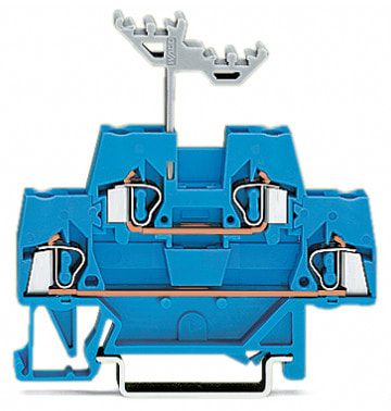 WAGO ELETTRONICA - Morsetto a due piani.Morsetto passante/passante.adatto per applicazioni Ex-i.blu/blu