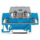 WAGO ELETTRONICA - Morsetto a due piani.per guida DIN 35 x 15 e 35 x 7,5.2,5 mm².blu/grigio