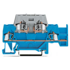 WAGO ELETTRONICA - Morsetto a due piani.con sede per ponticello aggiuntiva sul livello inferiore.per guida DIN 35 x 15 e 35 x 7,5.blu/grigio 280-532