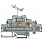 WAGO ELETTRONICA - Morsetto a tre piani.Morsetto passante/passante/passante.per guida DIN 35 x 15 e 35 x 7,5.grigio/grigio/grigio