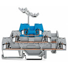 WAGO ELETTRONICA - Morsetto a tre piani.Morsetto passante/passante/passante.per guida DIN 35 x 15 e 35 x 7,5.grigio/grigio/blu