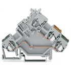 WAGO ELETTRONICA - Morsetto per attuatore per 3 conduttori.con ingressi del conduttore colorato.2,5 mm².grigio