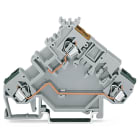 WAGO ELETTRONICA - Morsetto per attuatore per 3 conduttori.con ingressi del conduttore colorato.2,5 mm².grigio