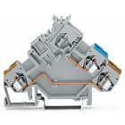 WAGO ELETTRONICA - Morsetto per attuatore per 2 conduttori.con ingressi del conduttore colorato.2,5 mm².grigio