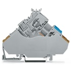 WAGO ELETTRONICA - Morsetto per attuatore per 2 conduttori.con ingressi del conduttore colorato.2,5 mm².grigio