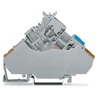 WAGO ELETTRONICA - Morsetto per attuatore per 2 conduttori.con ingressi del conduttore colorato.2,5 mm².grigio