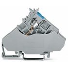 WAGO ELETTRONICA - Morsetto di alimentazione per attuatore per 2 conduttori.con ingressi del conduttore colorato.2,5 mm².grigio