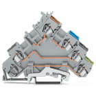 WAGO ELETTRONICA - Morsetto per sensore per 4 conduttori.con contatto di terra.con ingressi del conduttore colorato.grigio