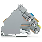 WAGO ELETTRONICA - Morsetto per attuatore per 3 conduttori.con contatto di terra.con ingressi del conduttore colorato.grigio 280-575/280-320