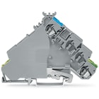 WAGO ELETTRONICA - Morsetto di alimentazione per attuatore per 3 conduttori.con ingressi del conduttore colorato.2,5 mm².grigio