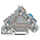 WAGO ELETTRONICA - Morsetto per sensore per 4 conduttori.LED rosso.per sensori a commutazione PNP (del positivo).grigio