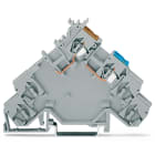 WAGO ELETTRONICA - Morsetto di alimentazione per sensore per 4 conduttori.con ingressi del conduttore colorato.2,5 mm².grigio 280-584