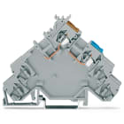 WAGO ELETTRONICA - Morsetto di alimentazione per sensore per 4 conduttori.con ingressi del conduttore colorato.2,5 mm².grigio