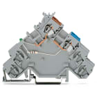 WAGO ELETTRONICA - Morsetto di alimentazione per sensore per 4 conduttori.LED verde.per sensori a commutazione PNP (del positivo).grigio 280-584/281-483