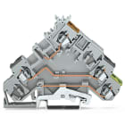 WAGO ELETTRONICA - Morsetto per attuatore per 2 conduttori.con ingressi del conduttore colorato.2,5 mm².grigio