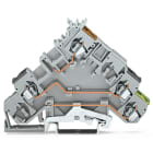 WAGO ELETTRONICA - Morsetto per attuatore per 2 conduttori.con ingressi del conduttore colorato.2,5 mm².grigio