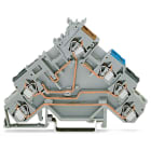 WAGO ELETTRONICA - Morsetto per sensore per 4 conduttori.per sensori PNP (commutazione del positivo).per spine fusibilate.grigio