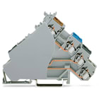 WAGO ELETTRONICA - Morsetto per sensore per 4 conduttori.per sensori PNP (commutazione del positivo).per spine fusibilate.grigio