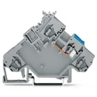 WAGO ELETTRONICA - Morsetto di alimentazione per attuatore per 2 conduttori.con ingressi del conduttore colorato.2,5 mm².grigio