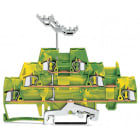 WAGO ELETTRONICA - Morsetto a tre piani.Morsetto per conduttore di terra per 6 conduttori.2,5 mm².verde-giallo