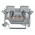 WAGO ELETTRONICA - Morsetto passante per 2 conduttori.2,5 mm².slot per marcatura laterali.grigio