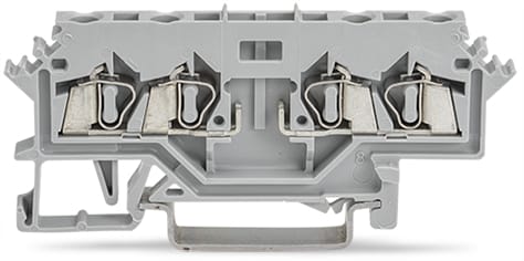 WAGO ELETTRONICA - Morsetto di base per 4 conduttori.per guida DIN 35 x 15 e 35 x 7,5.2,5 mm².grigio 280-606