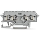 WAGO ELETTRONICA - Morsetto di base per 4 conduttori.per guida DIN 35 x 15 e 35 x 7,5.2,5 mm².grigio