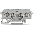 WAGO ELETTRONICA - Morsetto di base per 4 conduttori.per guida DIN 35 x 15 e 35 x 7,5.2,5 mm².grigio