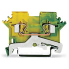 WAGO ELETTRONICA - Morsetto di terra per 2 conduttori.2,5 mm².slot per marcatura laterali.verde-giallo