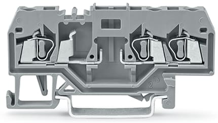 WAGO ELETTRONICA - Morsetto di base per 3 conduttori.per guida DIN 35 x 15 e 35 x 7,5.2,5 mm².grigio