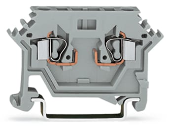 WAGO ELETTRONICA - Morsetto di base per 2 conduttori.per guida DIN 35 x 15 e 35 x 7,5.2,5 mm².grigio 280-616