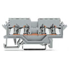 WAGO ELETTRONICA - Morsetto passante per 4 conduttori.2,5 mm².slot per marcatura laterali.grigio