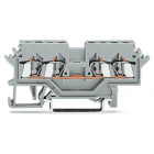 WAGO ELETTRONICA - Morsetto passante per 4 conduttori.2,5 mm².slot per marcatura laterali.grigio