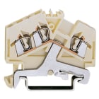 WAGO ELETTRONICA - Morsetto per cavi schermati per 3 conduttori.2,5 mm².marcatura centrale.bianco