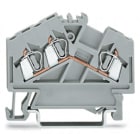 WAGO ELETTRONICA - Morsetto passante per 3 conduttori.2,5 mm².marcatura centrale.grigio