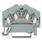 WAGO ELETTRONICA - Morsetto passante per 4 conduttori.2,5 mm².marcatura centrale.grigio
