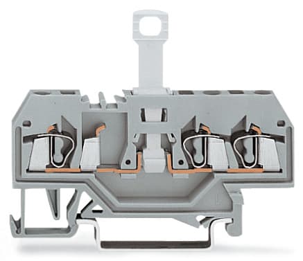 WAGO ELETTRONICA - Morsetto sezionatore per 3 conduttori.per guida DIN 35 x 15 e 35 x 7,5.2,5 mm².grigio