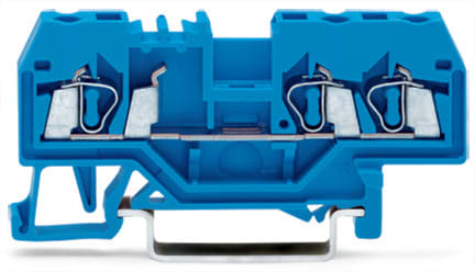WAGO ELETTRONICA - Morsetto passante per 3 conduttori.2,5 mm².adatto per applicazioni Ex-i.blu