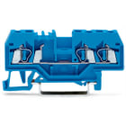 WAGO ELETTRONICA - Morsetto passante per 3 conduttori.2,5 mm².adatto per applicazioni Ex-i.blu