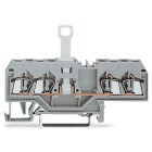 WAGO ELETTRONICA - Morsetto sezionatore per 4 conduttori.per guida DIN 35 x 15 e 35 x 7,5.2,5 mm².grigio