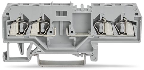 WAGO ELETTRONICA - Morsetto di base per 4 conduttori.per guida DIN 35 x 15 e 35 x 7,5.2,5 mm².grigio