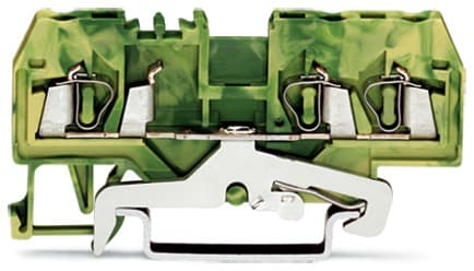 WAGO ELETTRONICA - Morsetto di terra per 3 conduttori.2,5 mm².marcatura centrale.verde-giallo 280-687