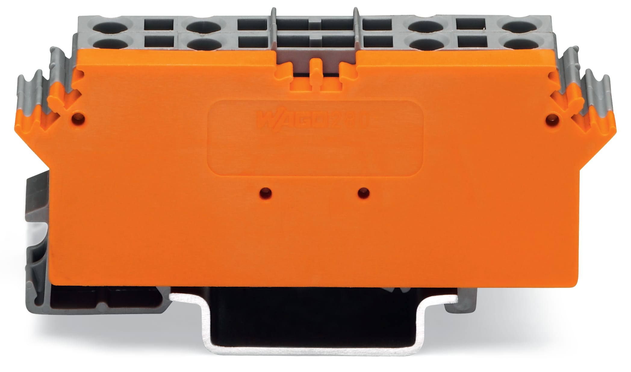 WAGO ELETTRONICA - Morsetto per moduli a innesto diretto.4 poli.con morsetti per 4 conduttori.grigio 280-762