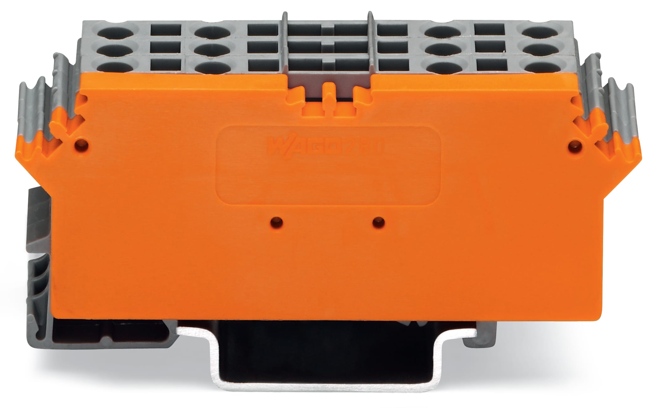 WAGO ELETTRONICA - Morsetto per moduli a innesto diretto.6 poli.con morsetti per 4 conduttori.grigio 280-763